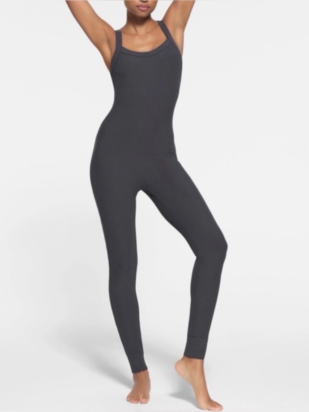 NWOT skims soft ribbed lounge catsuit graphite small